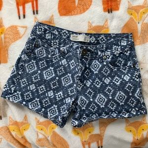 Women’s Cotton On Patterned Shorts, Blue, 4